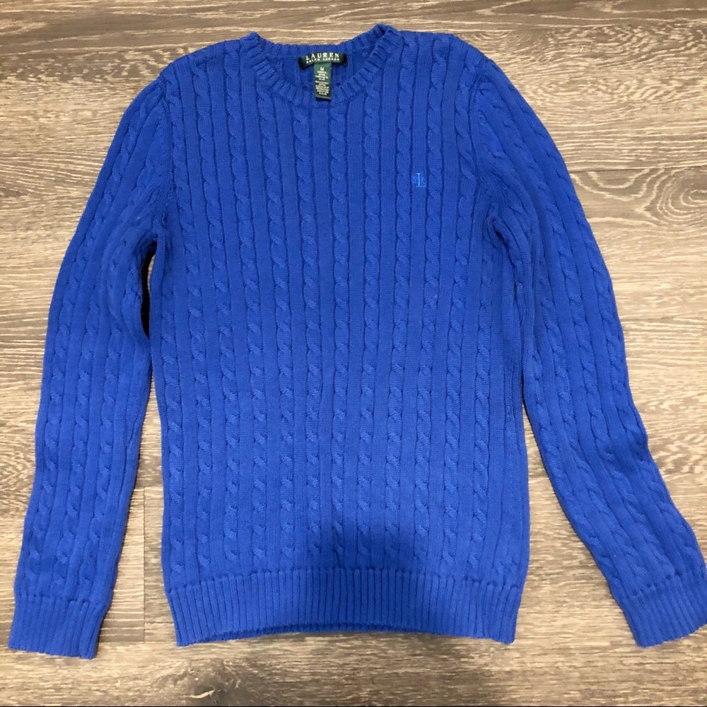 RALPH LAUREN Cable Knit Long Sleeve Sweater